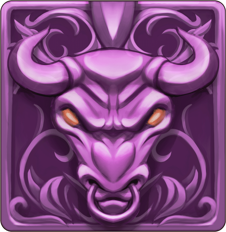 Purple bull symbol