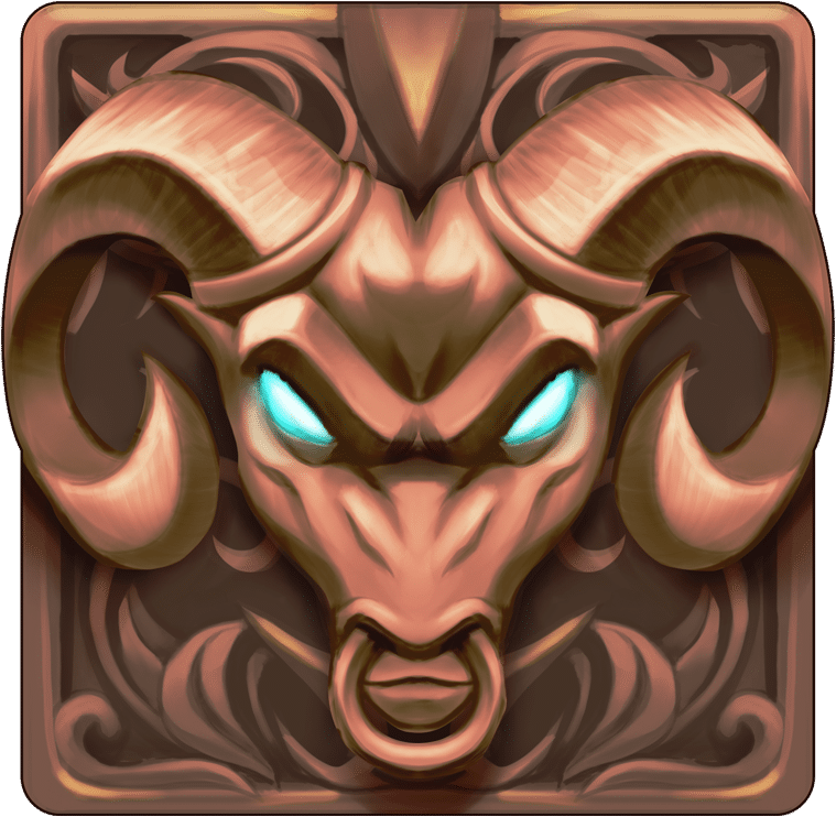 Bronze ram symbol