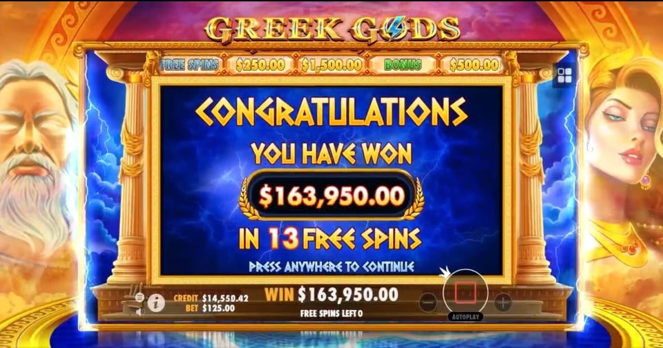 Greek Gods Win