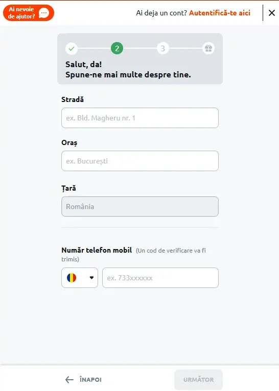 betano inregistrare pasul 3 1